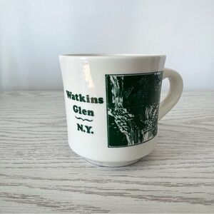 NEW Vintage Watkins Glen N.Y. White Mug